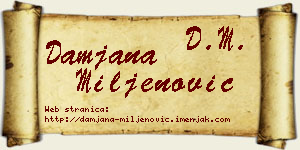 Damjana Miljenović vizit kartica